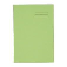 A4 Exercise Book 64 Page, 10mm Squared, Light Green - Pack of 50